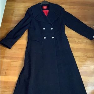 Oscar de la Renta Black Wool Coat